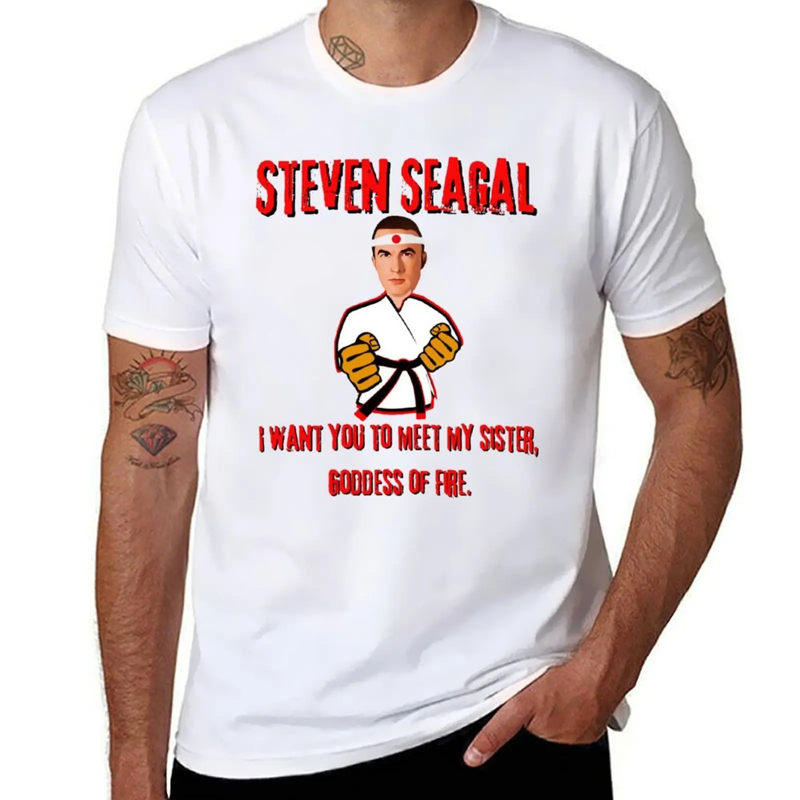 Steven Seagal - Fire T-Shirt мужская футболка из плотного хлопка мужская футболка роскошная футболка