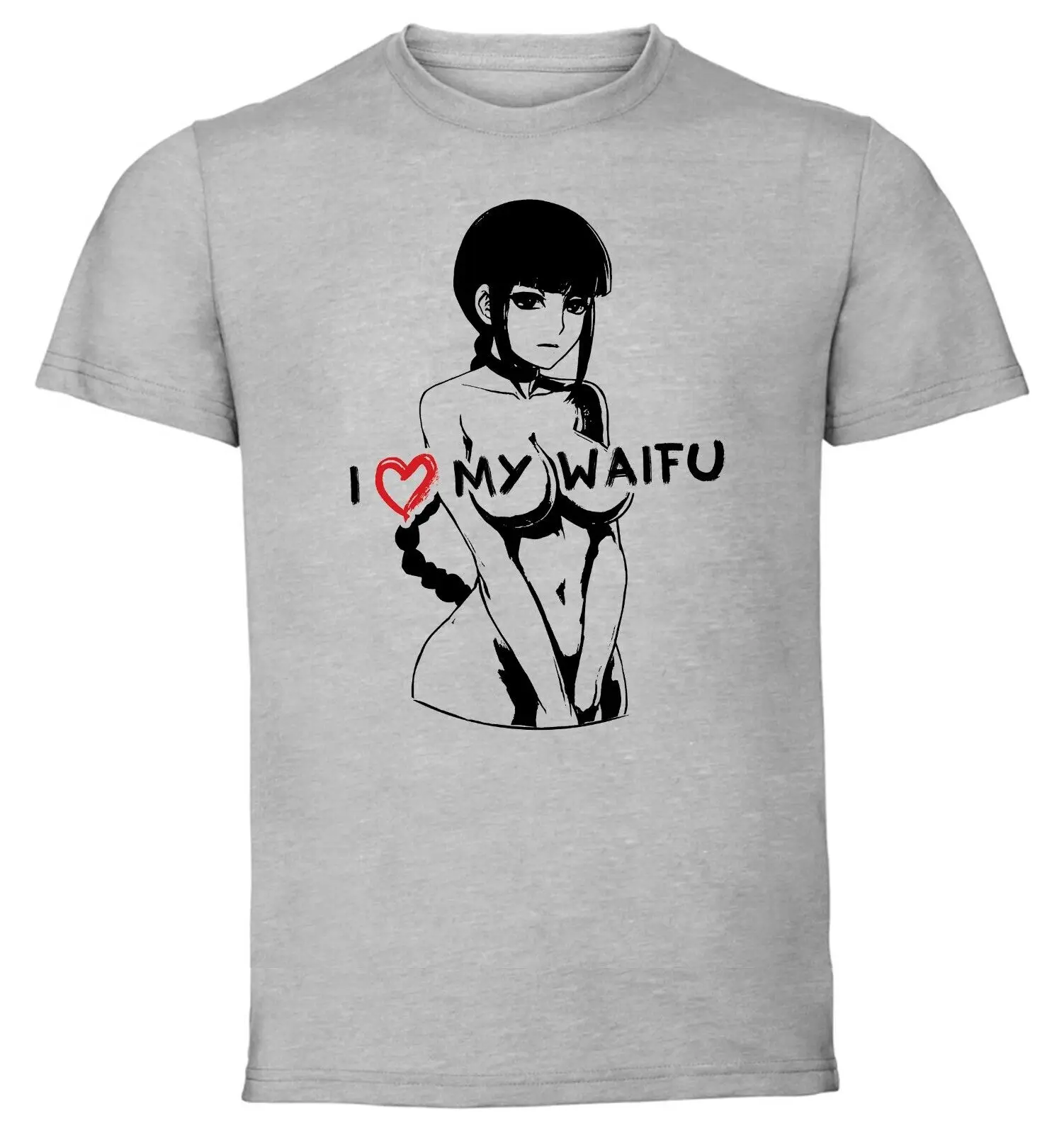 Футболка с черными чернилами и отбеливателем Waifu mu PE0370 унисекс Одежда