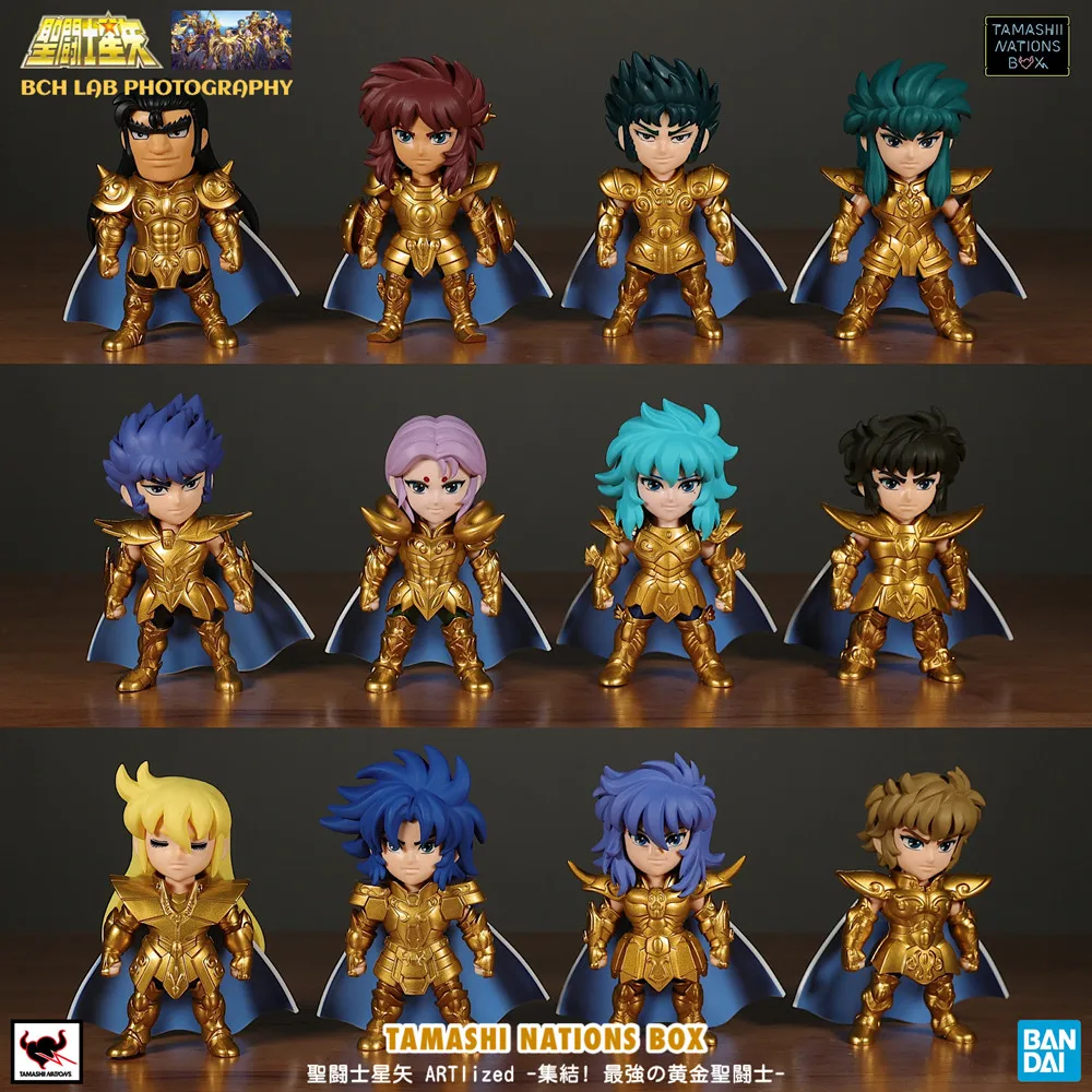 Фото Японский оригинальный золотой Saint Seiya, Святая одежда, Лев, Близнецы, Стрелец, слепая коробка, фигурка, модель автомобиля, украшения, коробка Tamashi, подарок для мальчика №2
