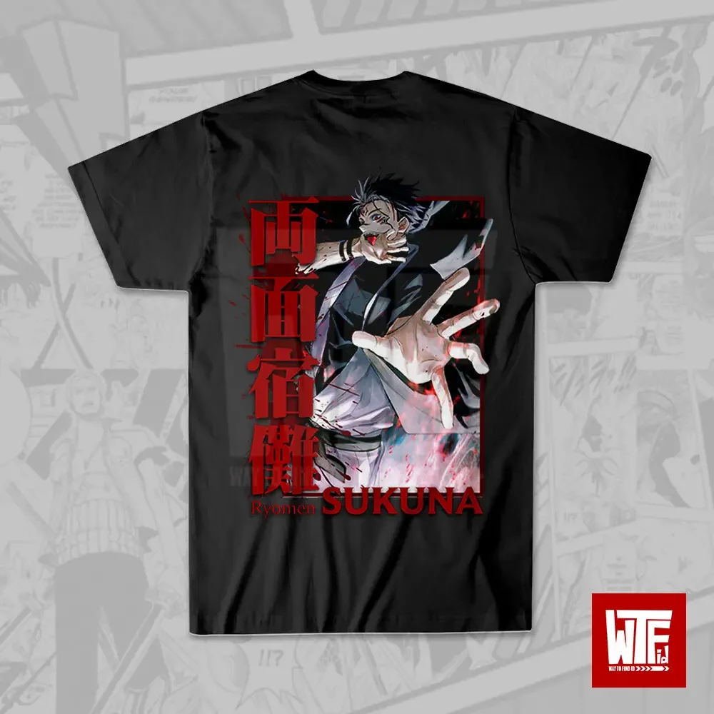 WTF.ID Ryomen Sukuna Jujutsu Kaisen Kaos Anime Футболка Sina Streetwear Wibu