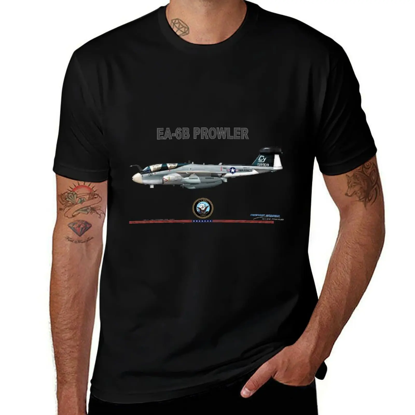 Футболка EA-6, роскошная мужская футболка, рубашка Prowler Grumman, мужская футболка Northrop, хлопковая мужская футболка