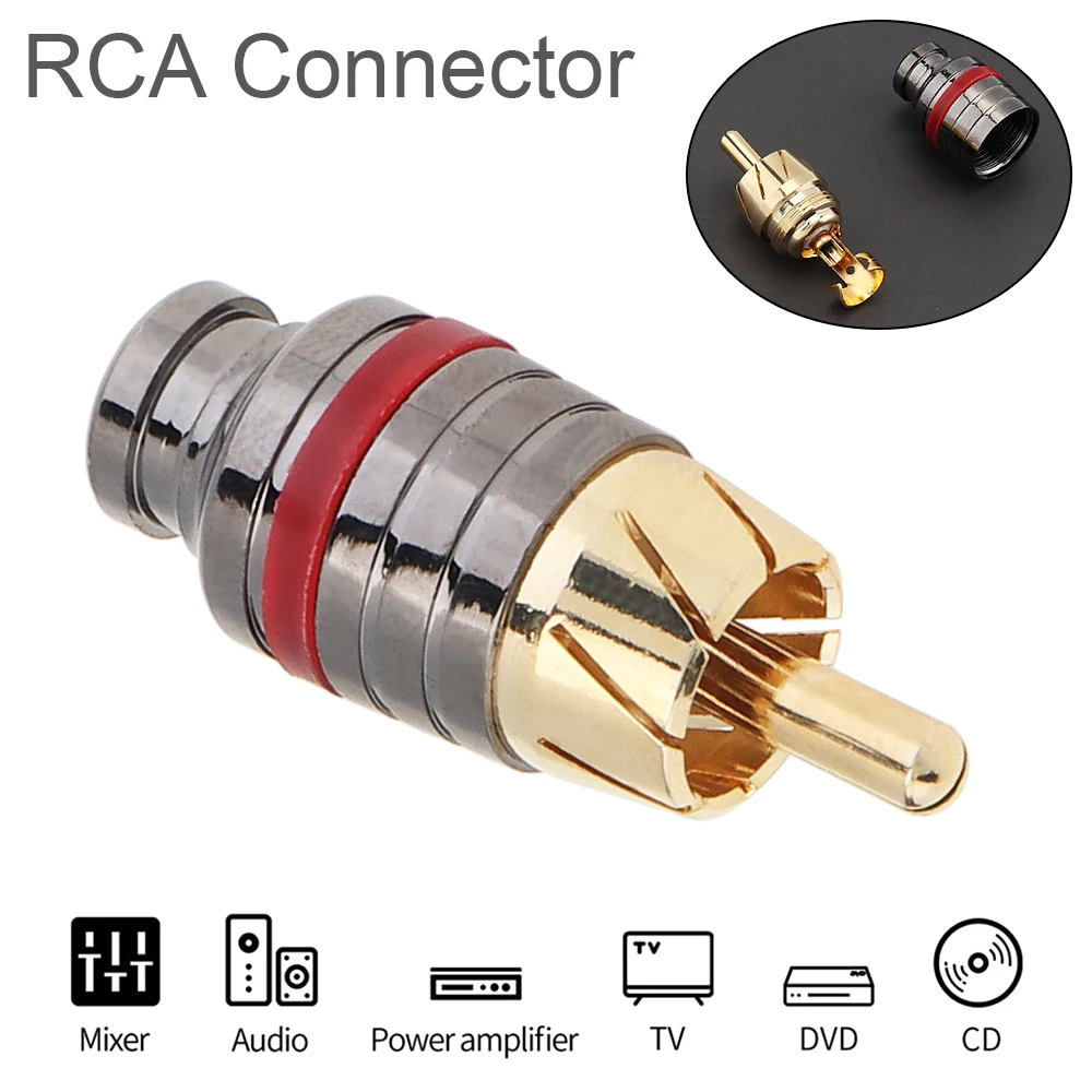 Штепсельная Вилка RCA, переходник для аудио-и видеосистемы