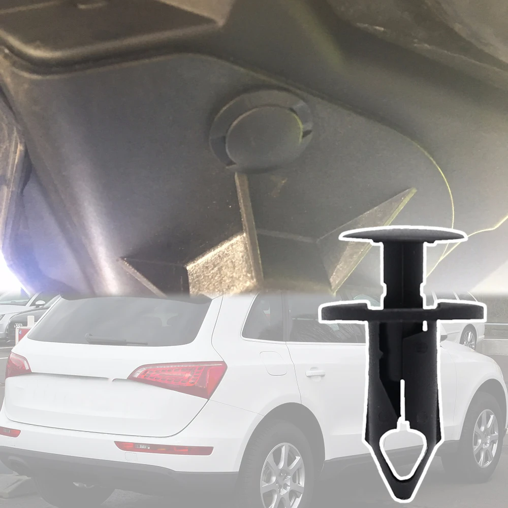 Для Audi Q5 8R 2013 2012 2011 2010 2009 2008 Автомобильная подкладка колесной арки двигателя под лотком, брызговик, крыло, ковер, заклепка, зажим 8E 0825267