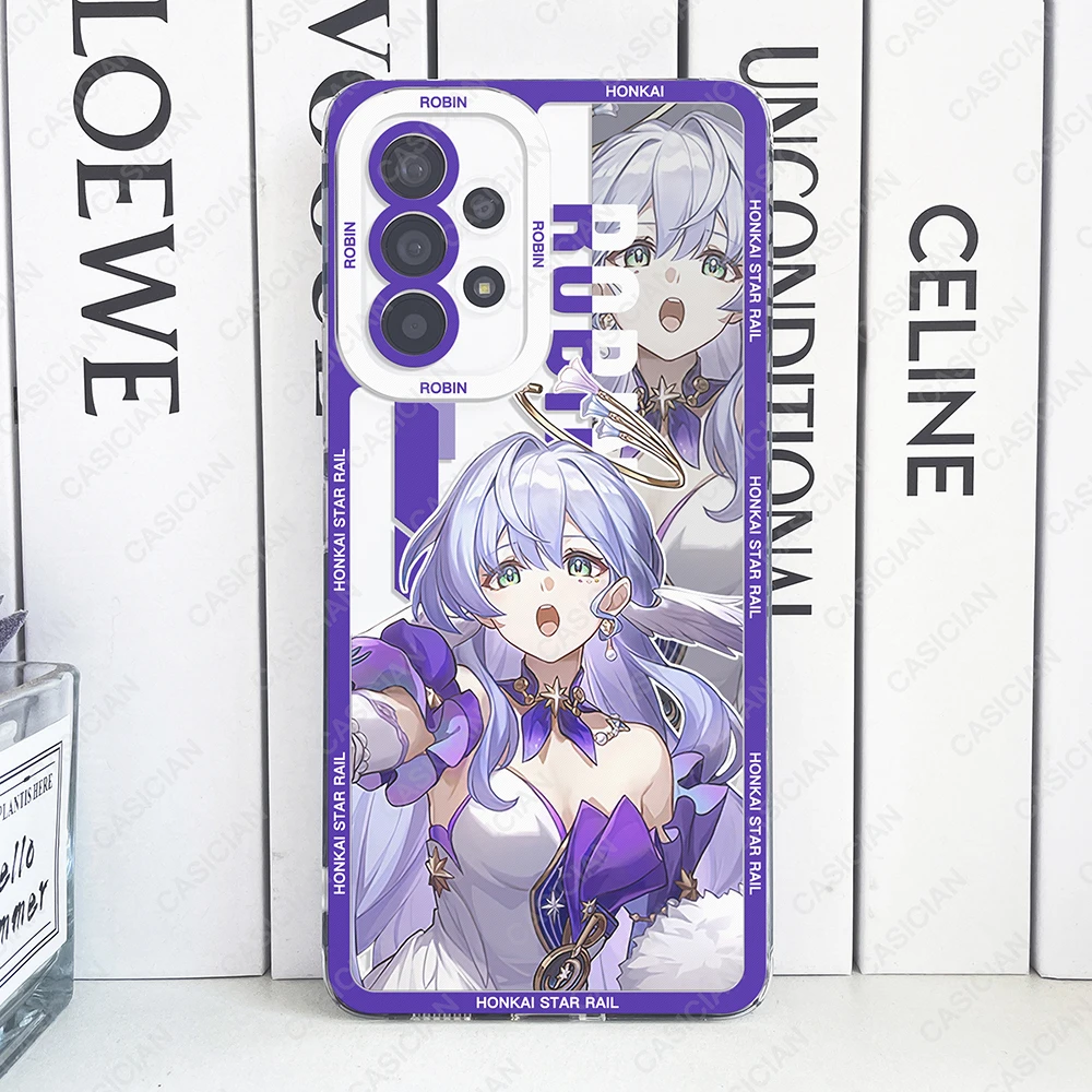 Фото Чехол для телефона Honkai Star Rail Boothill Aventurine Robin для Samsung Galaxy S24 Plus S21 FE S22 S23 Ultra A53 A52 A54 A55 №3