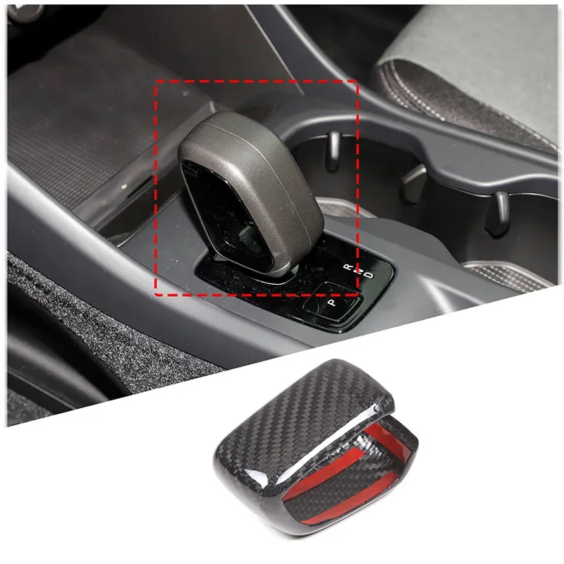 Для Volvo XC40 XC60 XC90 S60 S90 C40 2022-2024 настоящее углеродное волокно, центральная консоль, крышка переключения передач, накладка, наклейка, аксессуары