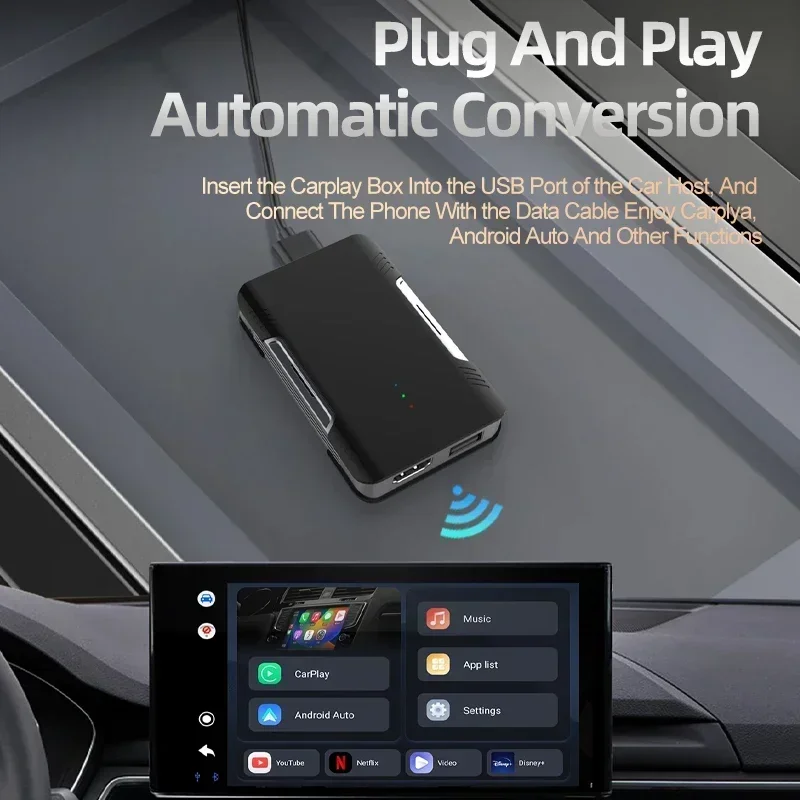 Фото Для Mitsubishi Outlander новый Carplay AI BOX умное видеоуправление Wi-Fi быстрое подключение Plug & Play для Youtube Netflix Play Store №3