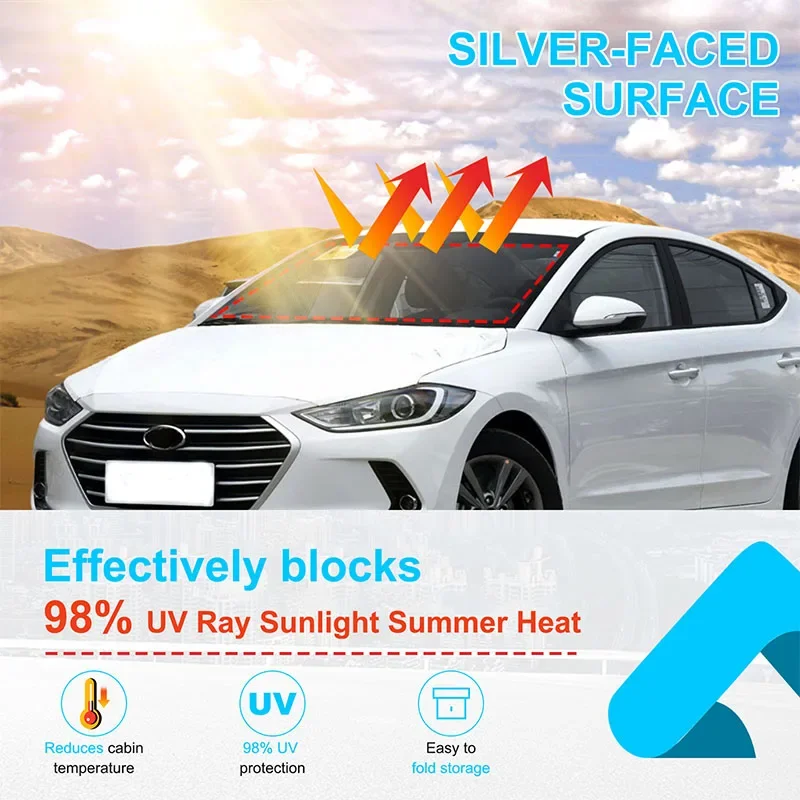 Для Hyundai ELANTRA 2016 Стайлинг автомобиля переднее стекло солнцезащитный козырек серебряная лента аксессуары для интерьера 1 шт.
