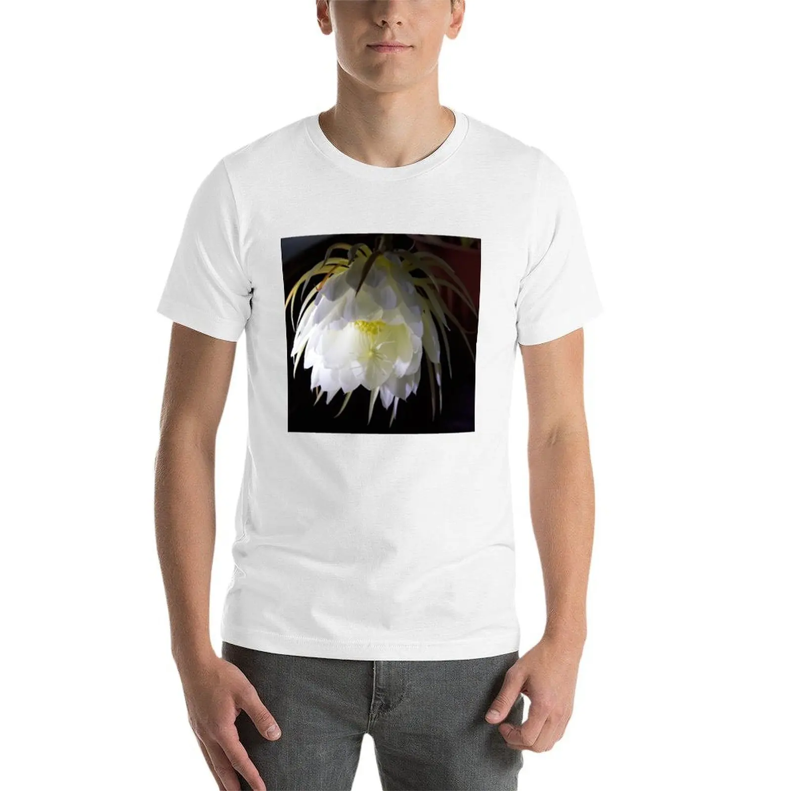 Фото Футболка Night Blooming Cereus, футболки для мужчин, облегающие мужские футболки для мужчин, футболка №4