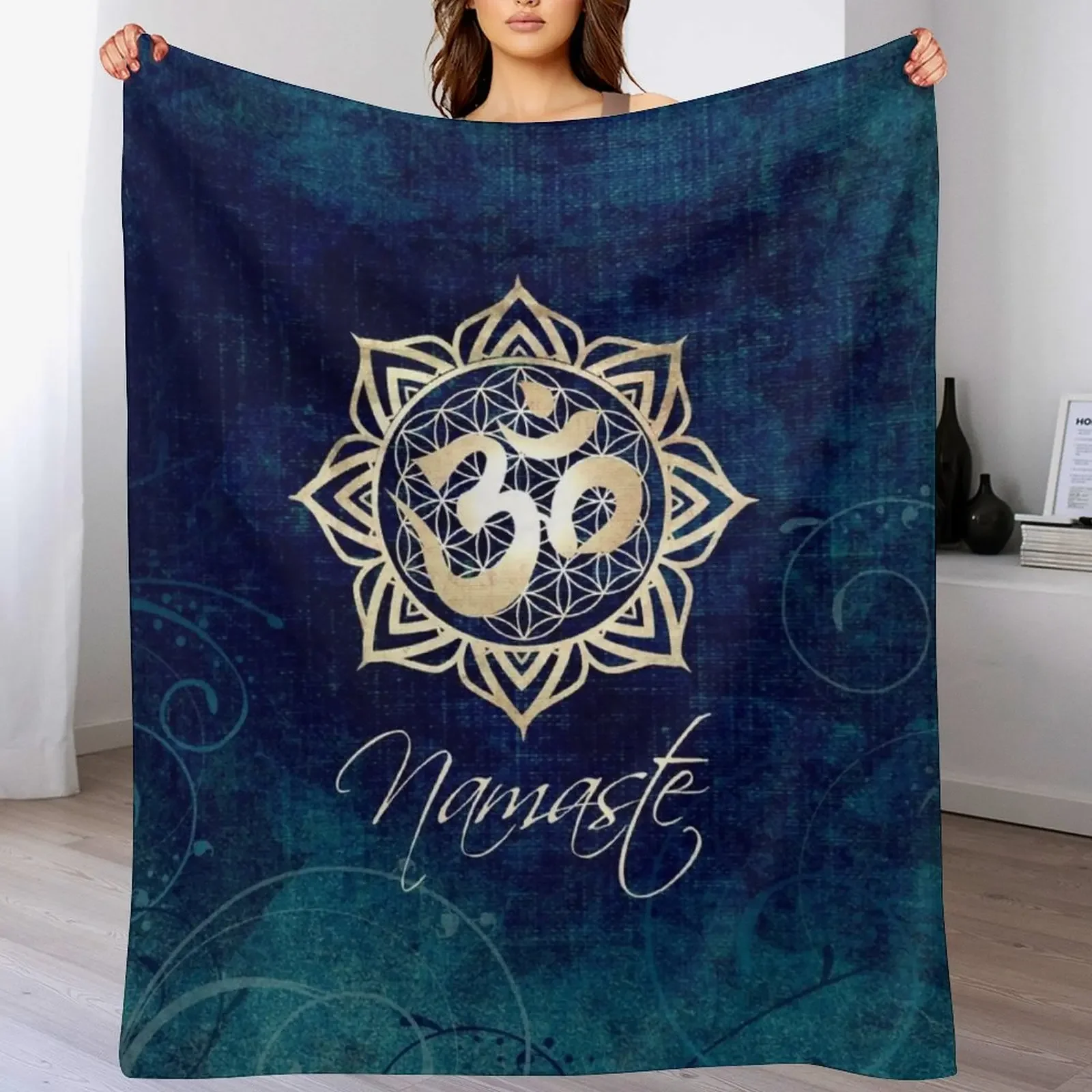 Одеяло с мандалой Namaste Lotus Flower of Life, тяжелое одеяло для сна, тонкие самое мягкие одинарные одеяла