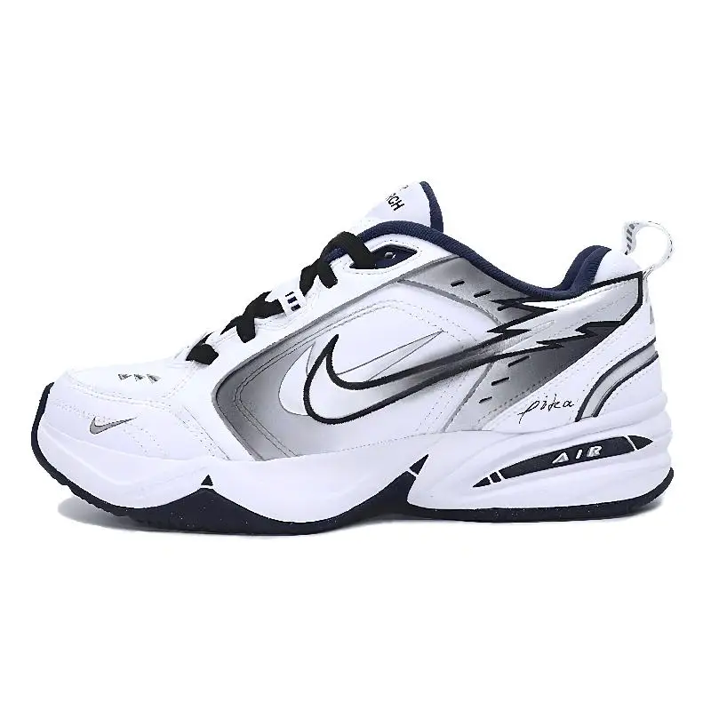 【Настроить】Nike Air Monarch 4, массивные кроссовки унисекс, низкие кроссовки белого/серебристого/черного цвета 415445 -102