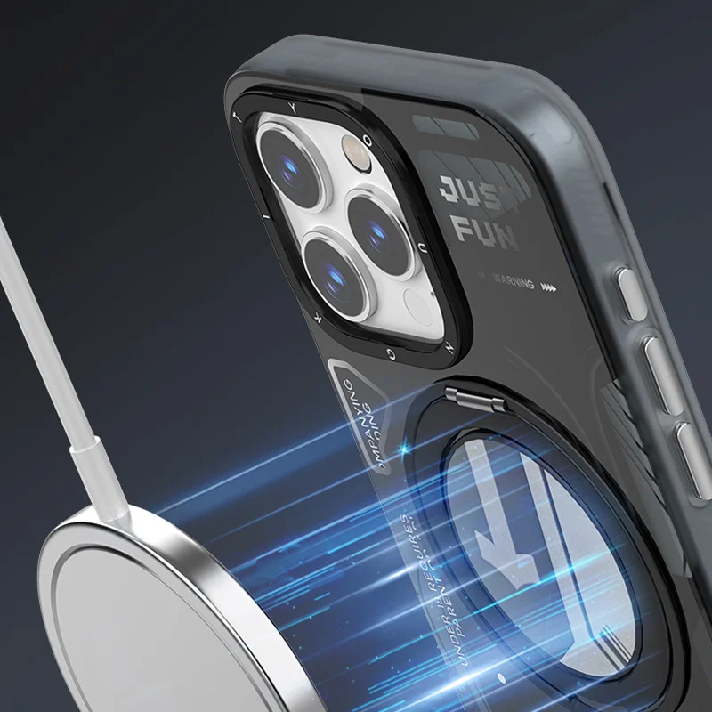 Фото Чехол YOUNGKIT с магнитным кронштейном для iPhone 16 Pro Max, матовый чехол на заднюю панель для iPhone 16 Pro №5