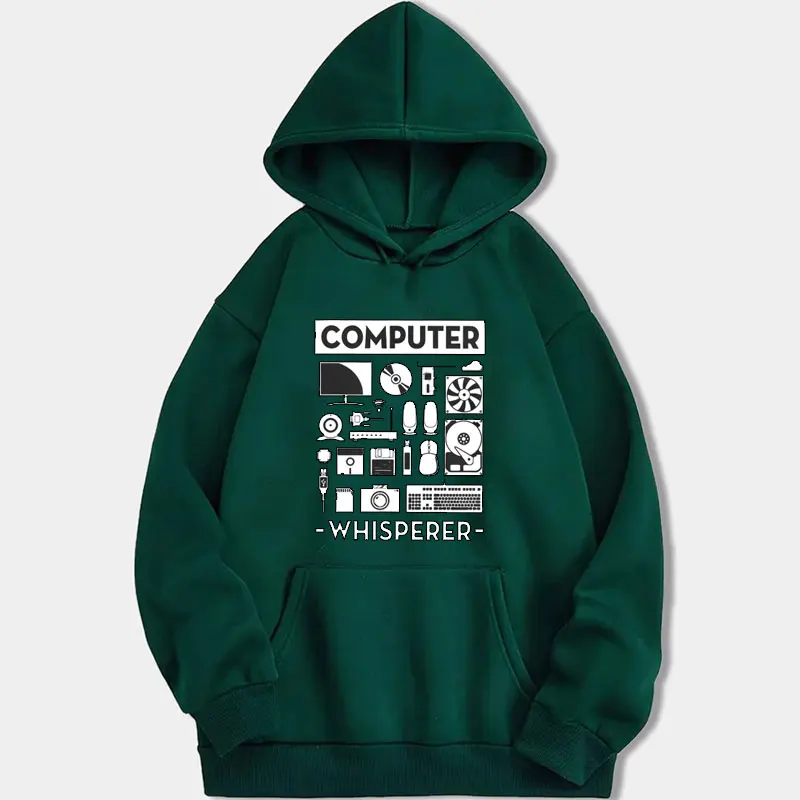 Фото Толстовка с капюшоном для программиста Lucu Hadiah 수 Komputer IT Geek Pullover Untuk Pria Wanita Kasual Lembut Kebesaran Толстовка Bertudung №3