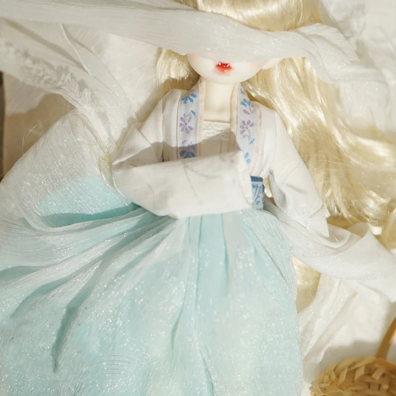 Фото OB11 Blyth OB27 1/6 Figure Doll 1/8 1/4 1/3 BJD Hanfu Ancient Costume Robe Dress For BJD/SD YOSD MSD SD13 Big Girl Clothes A1585 №5