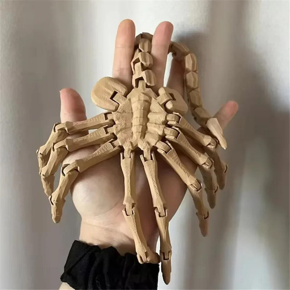 Фото 3D печатная фигурка инопланетянина Facehugger, научная фантастика, ужас, Декор, полностью сочлененный фильм, реквизит, коллекционный №2