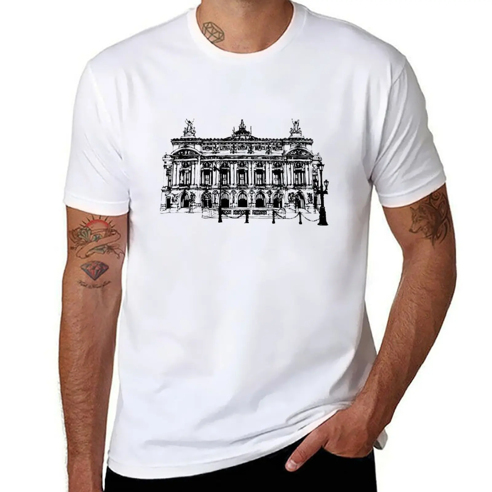 Футболка Palais Garnier, мужские роскошные футболки, дизайнерская футболка