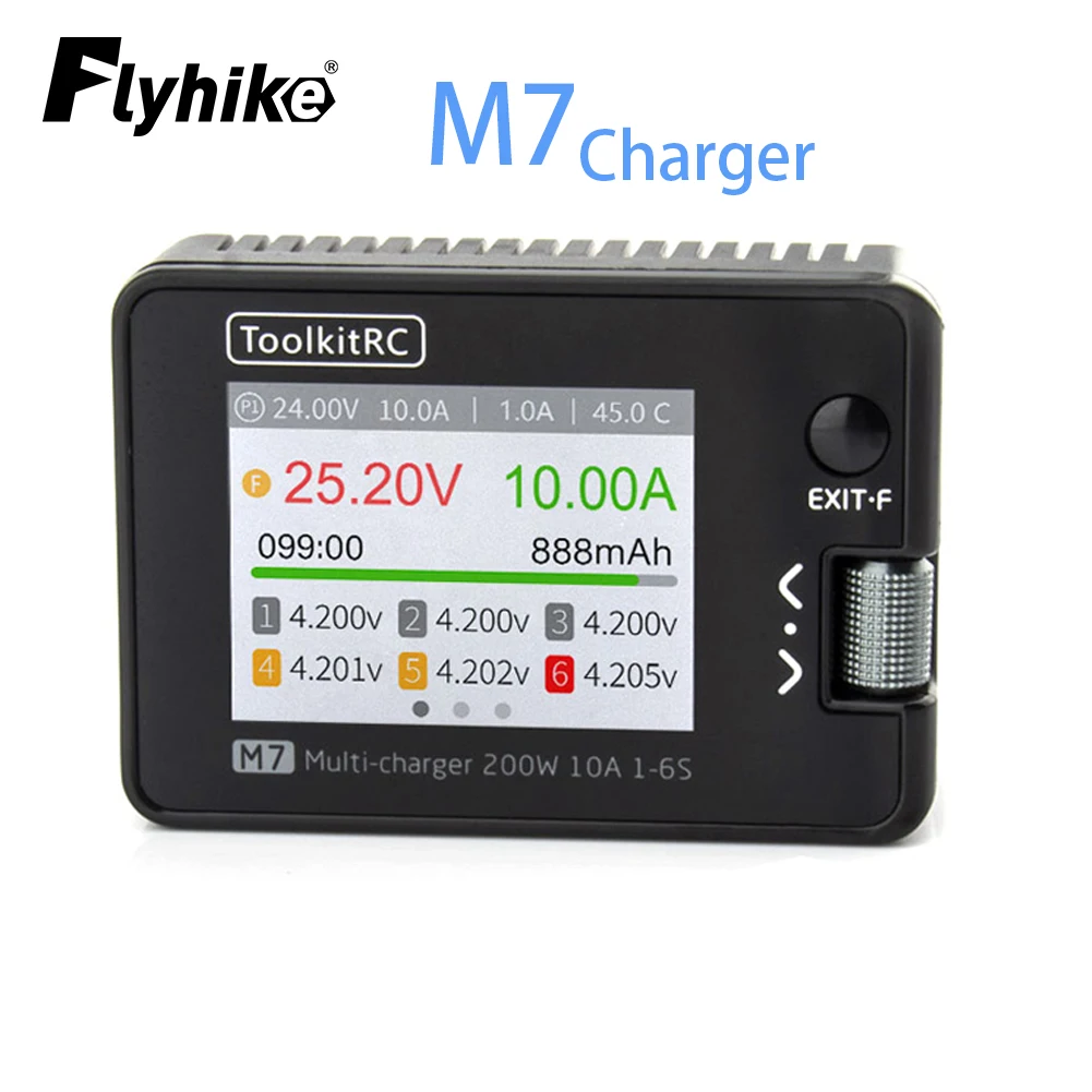 ToolkitRC M7 200 Вт 10A балансное зарядное устройство разрядное устройство с сервоприводом проверки напряжения ESC тестер для 1-6S Lipo батареи