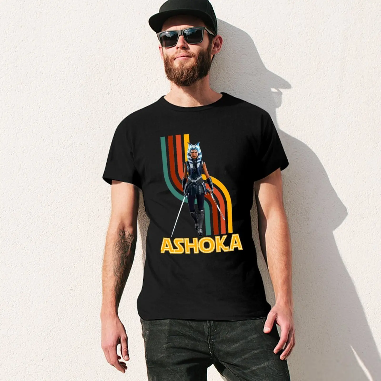Оригинальная Высококачественная футболка для фитнеса ASHOKA SILLHOUTE, 18 размеров