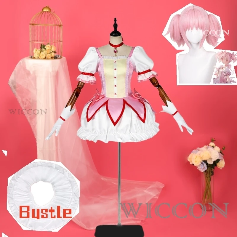 Puella Magi Kaname Madoka Косплей боевой костюм парик аниме Madoka Magica Хэллоуин искусственная одежда для женщин
