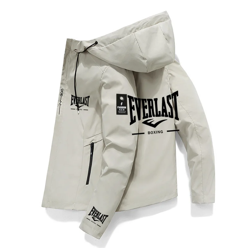 EVERLAST BOXING Spring and Autumn New Men's Windproof Zipper Jacket Casual High Quality Hooded Baseball Outdoor Sports Jacket