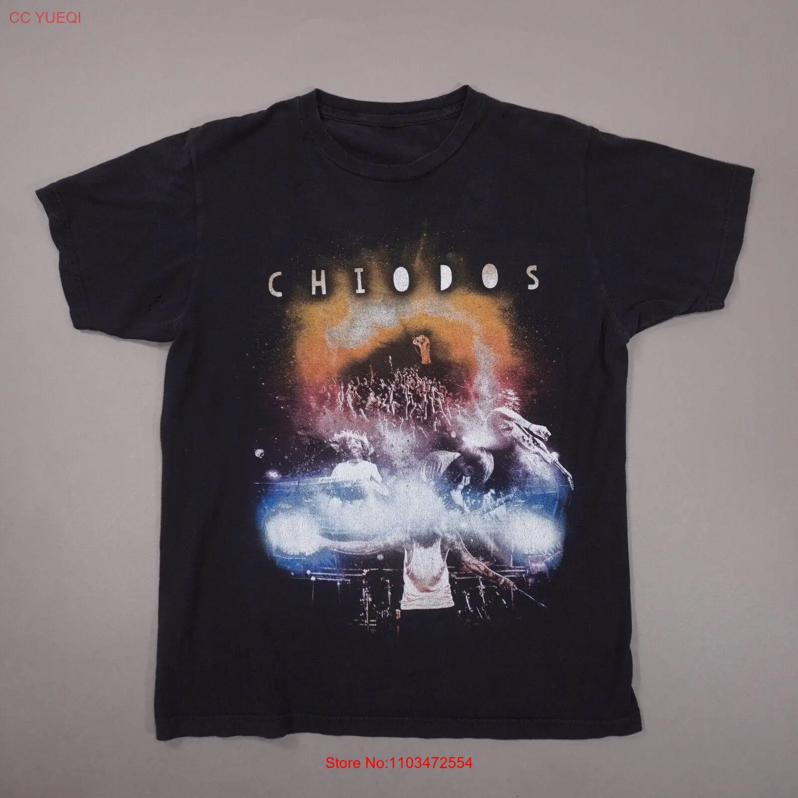 Chiodos североамериканский осенний тур 2014 Футболка Мужская Средняя черная выцветающая бедность