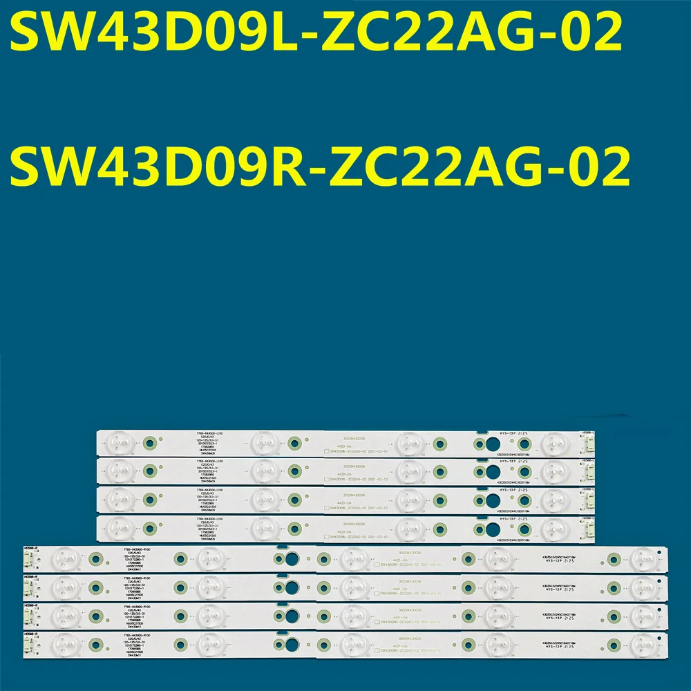 5 комплектов светодиодной ленты подсветки для SW43D09L-ZC22AG-02 SW43D09R-ZC22AG-02 HD-434KC7 5800-W43005-RP00/LP00 43u4700la 43E388G TH-43FX680C Коммерческое освещение