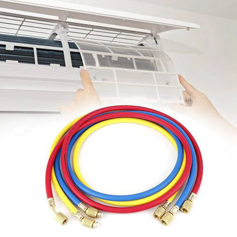 Фото Шланги холодильника 3 шт./Комплект 1,5 м для R R134A R410A R22 R12 R502 Testo 550 инструменты для кондиционера манометр №5