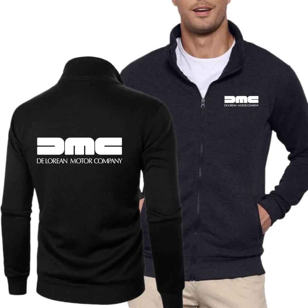 Фото DMC DeLorean толстовка верхняя одежда ветрозащитный воротник-стойка на молнии спортивная одежда ретро мужская женская флисовая куртка пальто молодежная уличная одежда в стиле хип-хоп №3