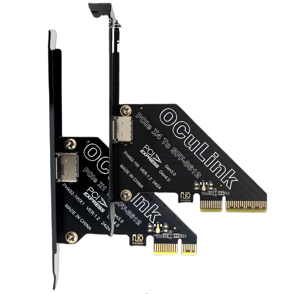 2025 НОВАЯ PCIe 4.0 X1X4 для Oculink SFF8611 и 8612 Плата расширения Внешняя U.2 SSD SFF-8639 Внешняя видеокарта 64 Гбитс 16 Гбитс (art.: 3920ce74b95df) - 3920ce74b95df