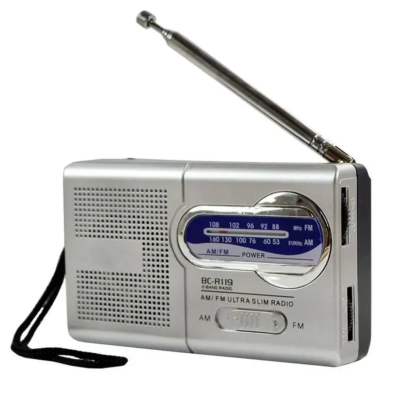 BC-R119 Радио AM FM Портативное радио на батарейках Лучший прием Долговечный для экстренного бега Ходьба вдома