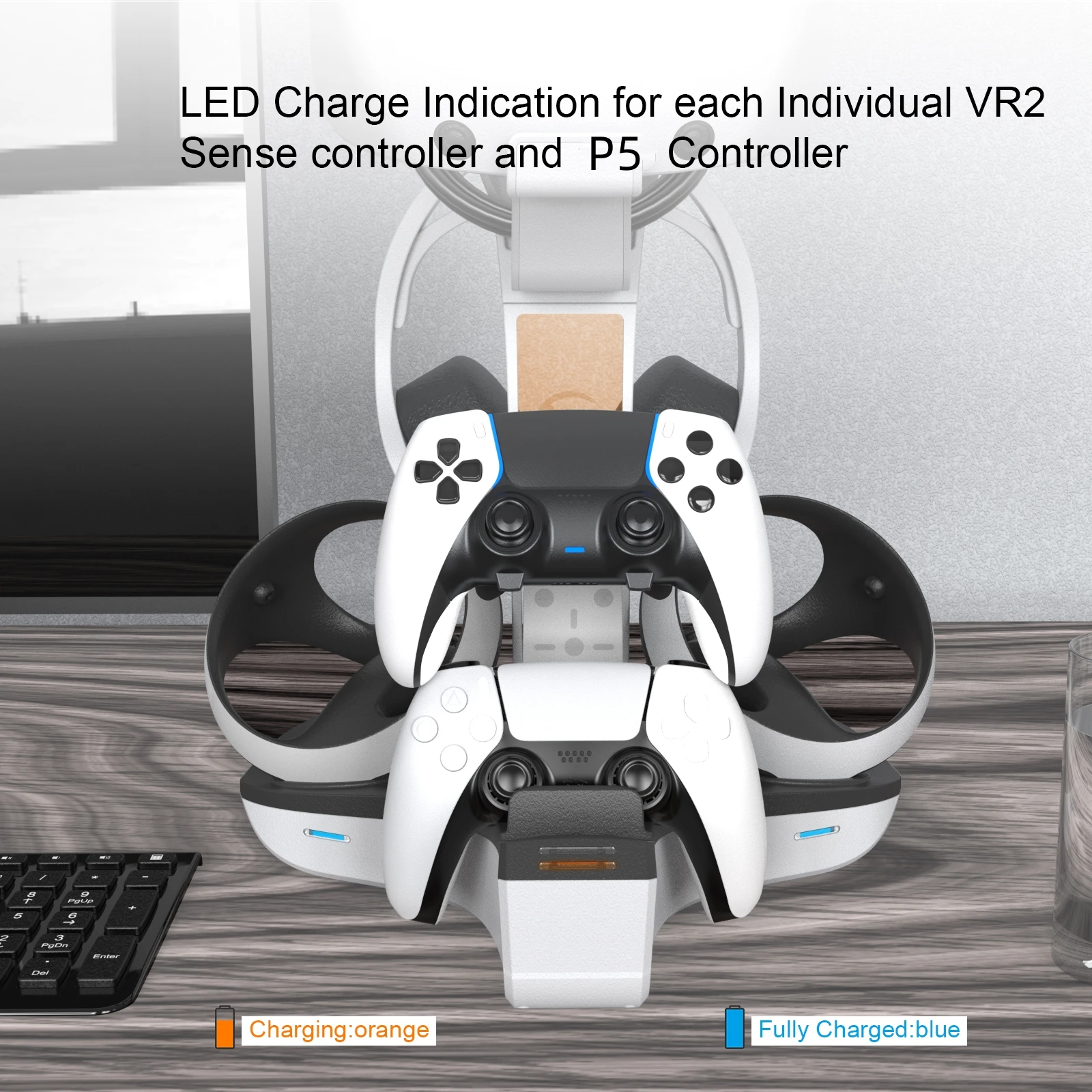 Для Ps Vr2/P5 зарядная док-станция для геймпада для Ps5 Elite