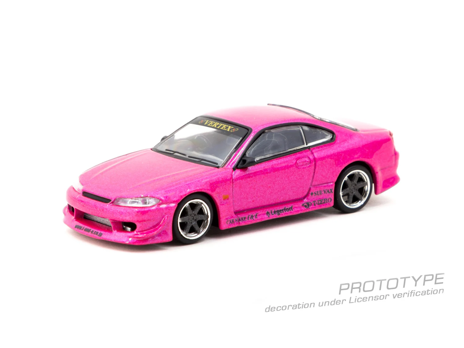 Модель автомобиля Tarmac Works 1:64 VERTEX Silvia (S15) Pink Metallic