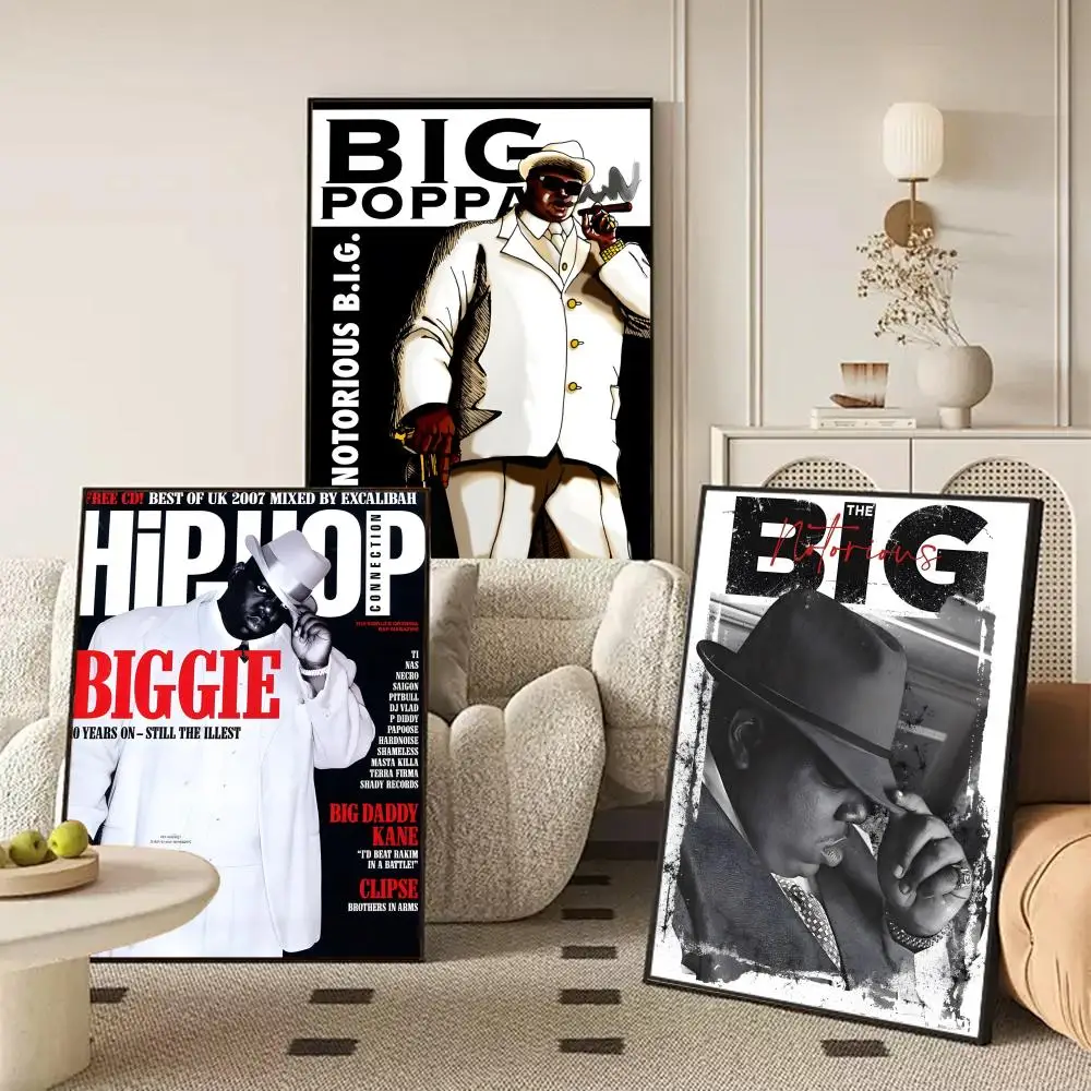 Фото Biggie Smalls The N-Notorious B.l.G хип-хоп HD холст картина настенный художественный декор для дома, офиса, общежития, гостиной, спальни, подарок №3