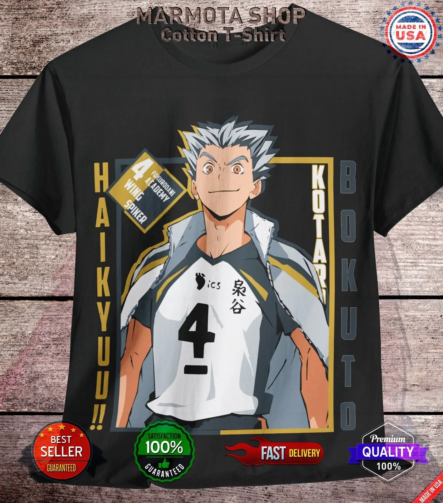 Bokuto Kotaro Haikyuu аниме японская футболка рубашка волейбол Хината Тобио