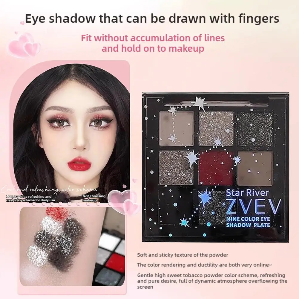 Фото ZVEV Sweet Cool Rose Small Smoke Nine Colors Тени для век Матовый перламутровый гель для глаз Babes Контрастная палитра Тени для макияжа Cool S1C4 №2