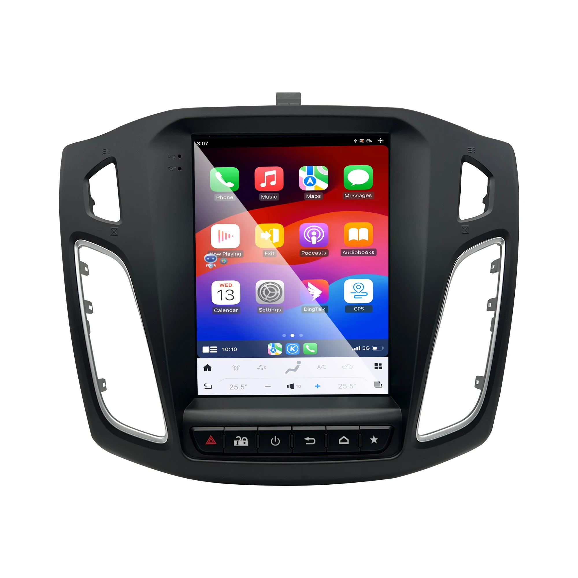 10,4-дюймовый автомобильный радиоприемник CarPlay Android 13 для Ford Focus 2012-2018, мультимедийный плеер с сенсорным экраном, GPS-навигация, автомобильные аксессуары