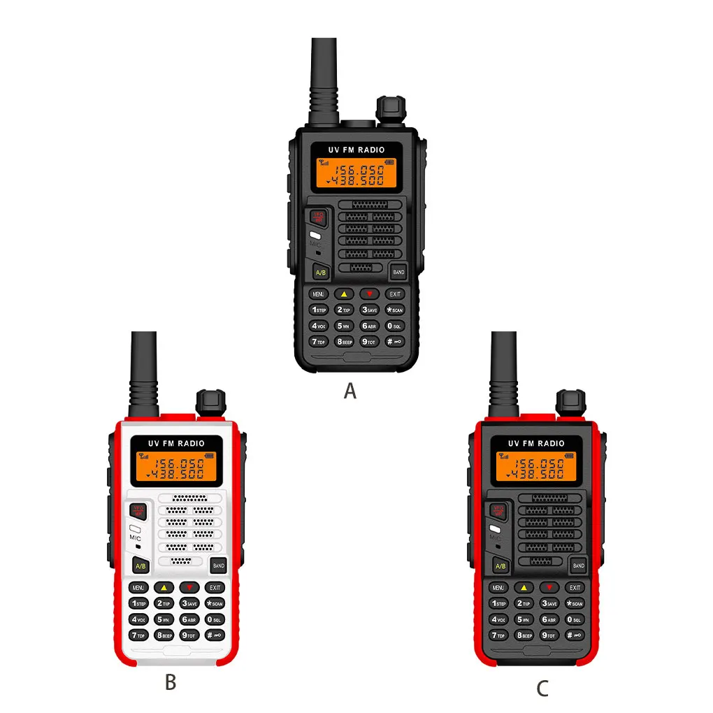 UV-X5 Plus многоканальный приемник USB для связи на большие расстояния с UHF VHF высокой мощности черный красный