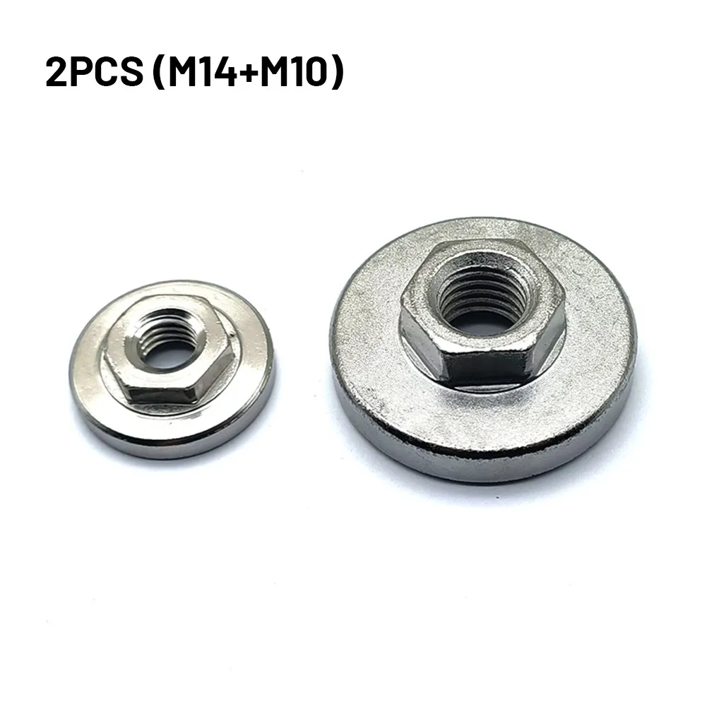 Набор фланцевых гаек, шестигранник (M10+M14) 1 шт. 125 Угловая шлифовальная машина, прижимная пластина M14 и 1 шт. 100 Угловая шлифовальная машина, прижимная пластина M10