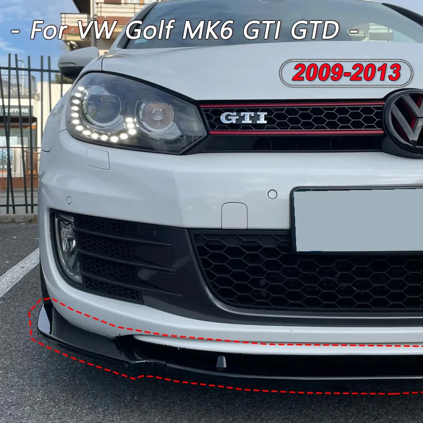 3 шт., передний бампер для Volkswagen Golf 6 MK6 GTI GTD 2009-2013