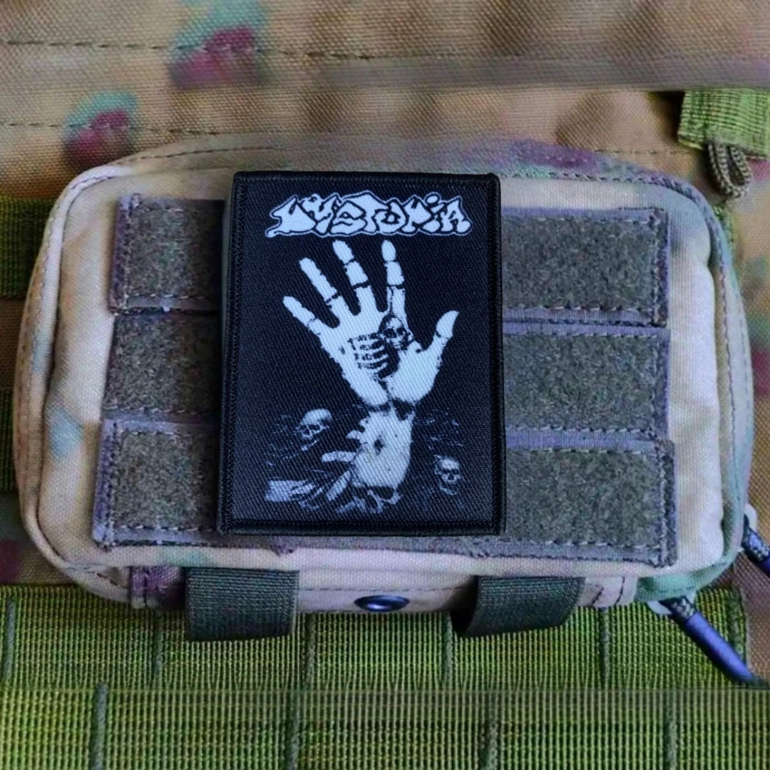 Dystopian, рок, ткацкий знак, значок для морального духа, нашивки с рисунком, крючок и петля для шляпы