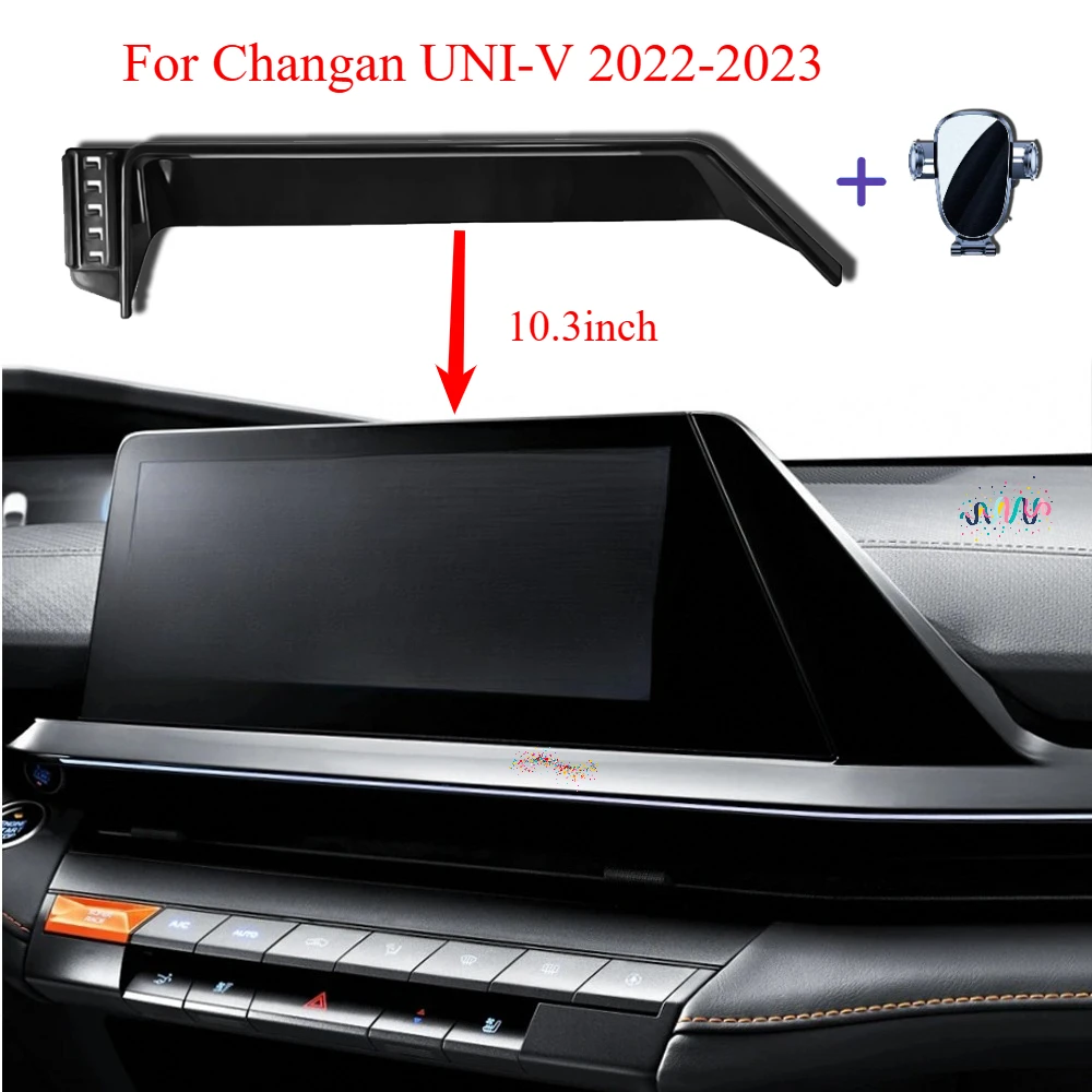 Автомобильный держатель для телефона Changan UNI-V uni v 2022 2023, фиксированная база для экрана, 15 Вт, аксессуары для беспроводной зарядки