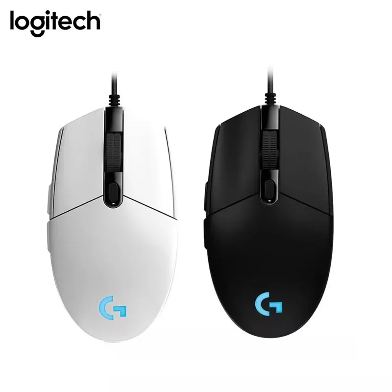 Мышь Logitech G102, оригинальная эргономичная оптическая мышь, 8000dpi, 16,8 м, цветная светодиодная проводная мышь под заказ, аксессуары для ПК, игры, офисные подарки