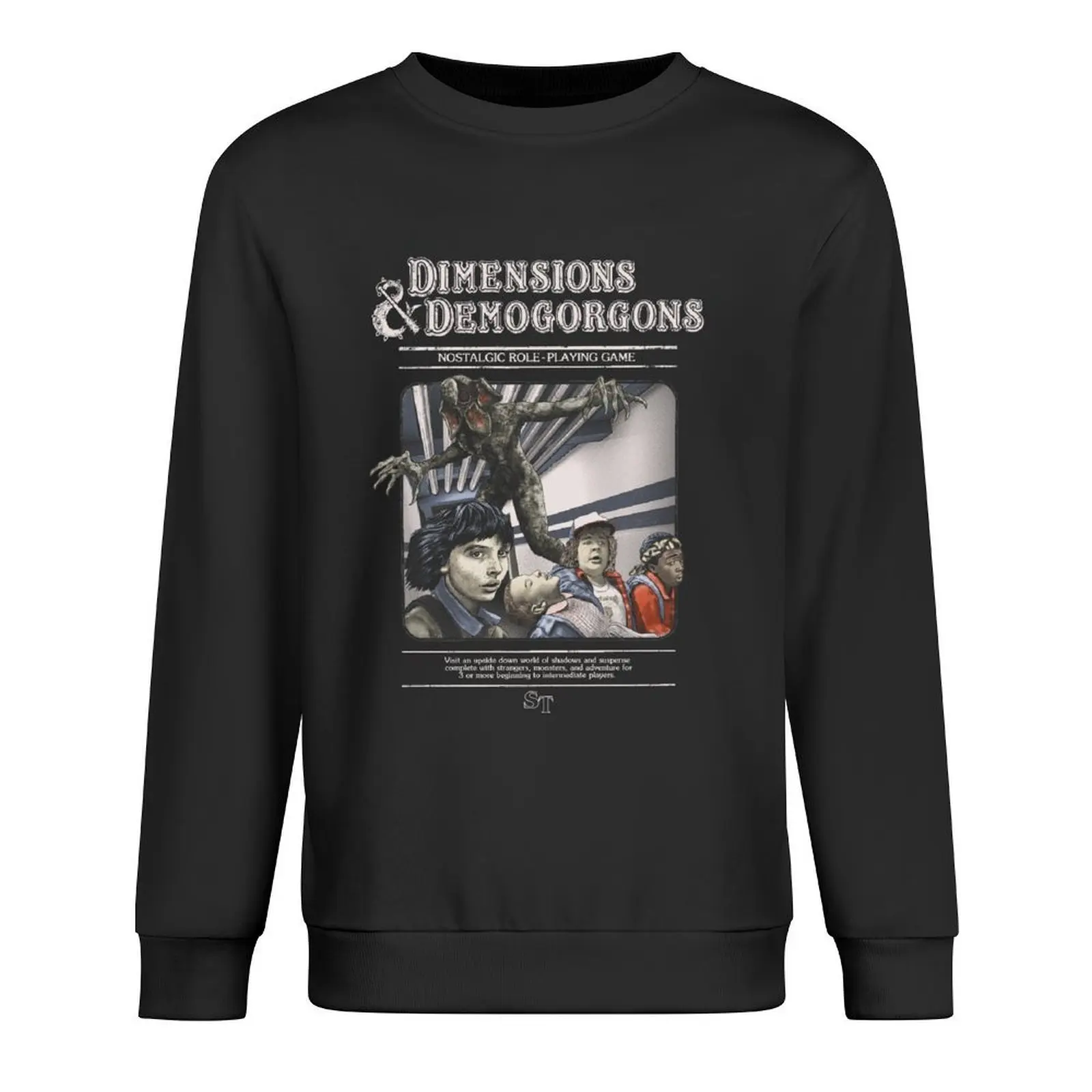 Пуловер Dimensions & Demogorgons, одежда в стиле аниме, мужская одежда, осенняя одежда, мужская одежда, осенняя толстовка