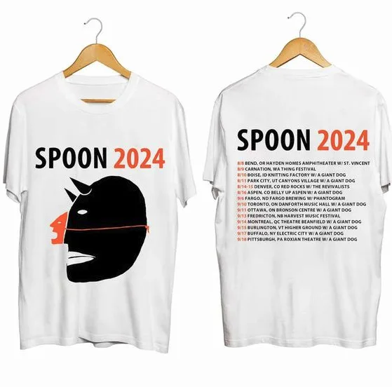 Ложка 2024 туристическая рубашка, ложка-повязка веер рубашка, ложка 2024 концертная футболка
