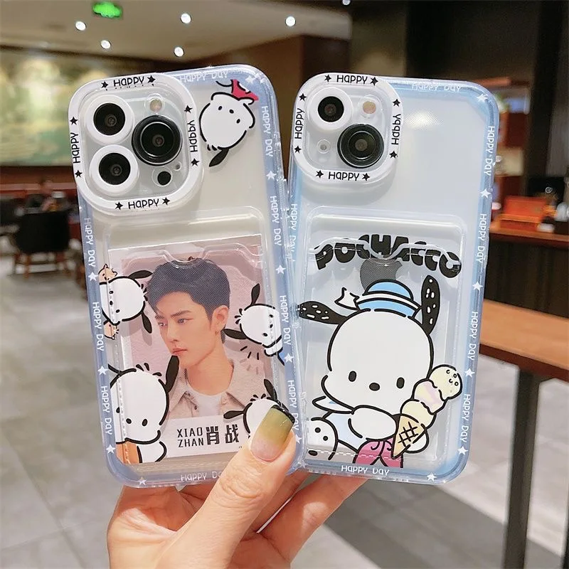 Прозрачный чехол для iPhone 7 8 Plus 13 12 11 14 Pro Max X XR XS Sanrio