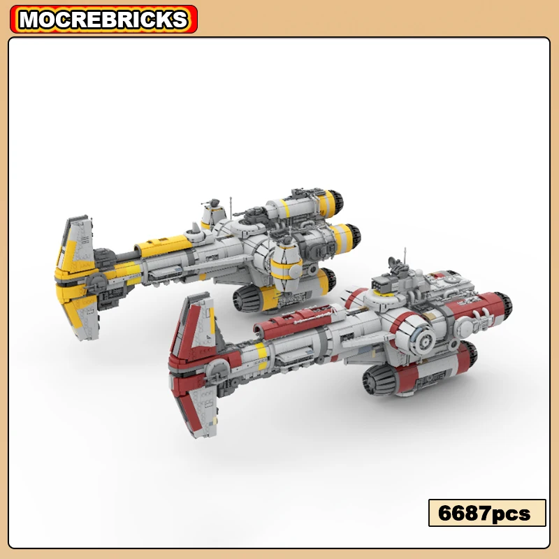 6687шт MOC- 157519   Фильмы космической войны, космический крейсер Hammerhead Corvette, корабль UCS, модель строительного блока, идеальная коллекционная кирпичная игрушка