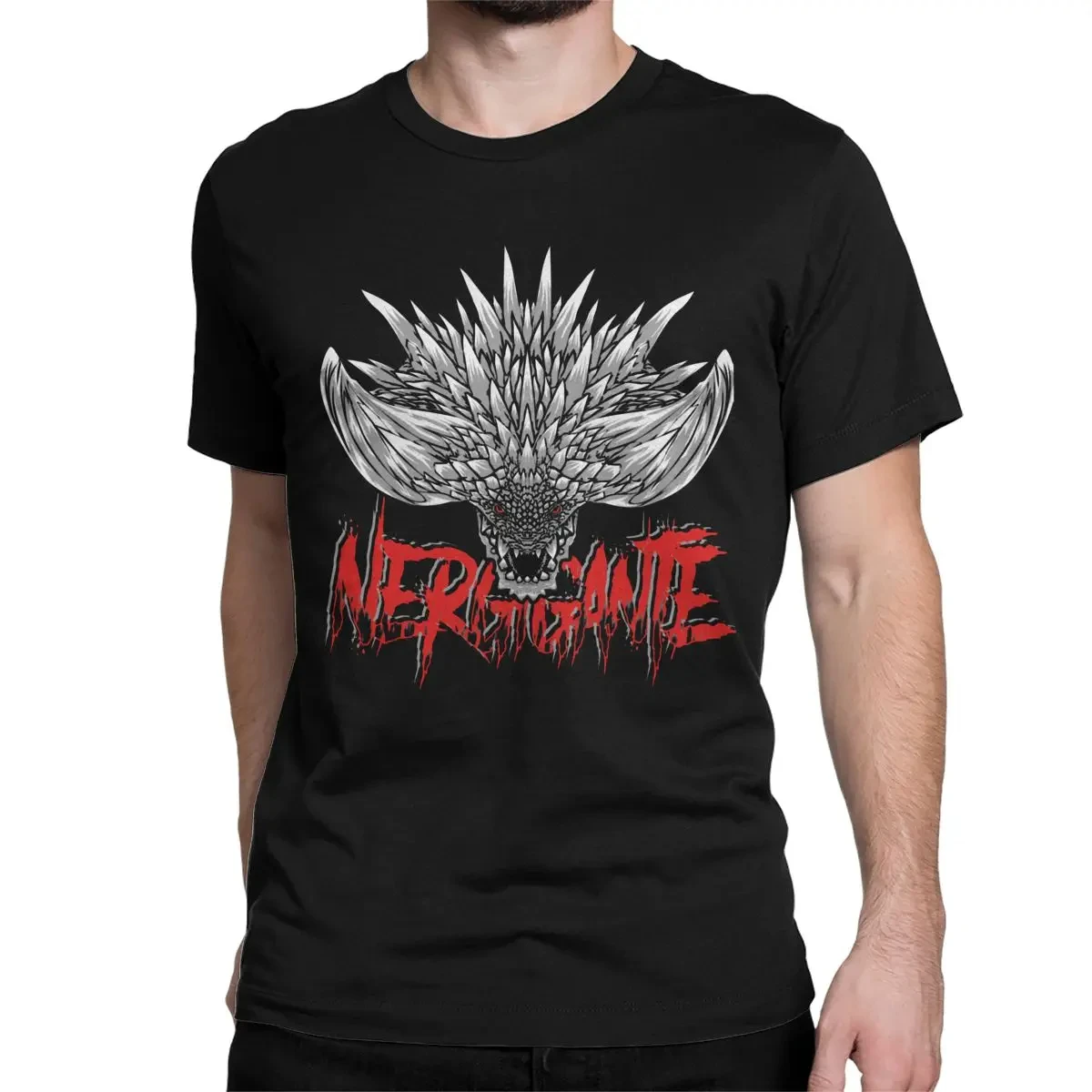 Мужские и женские футболки Nergigante Monster Hunter World Leisure, футболки из чистого хлопка с короткими рукавами, топы с круглым вырезом, летние