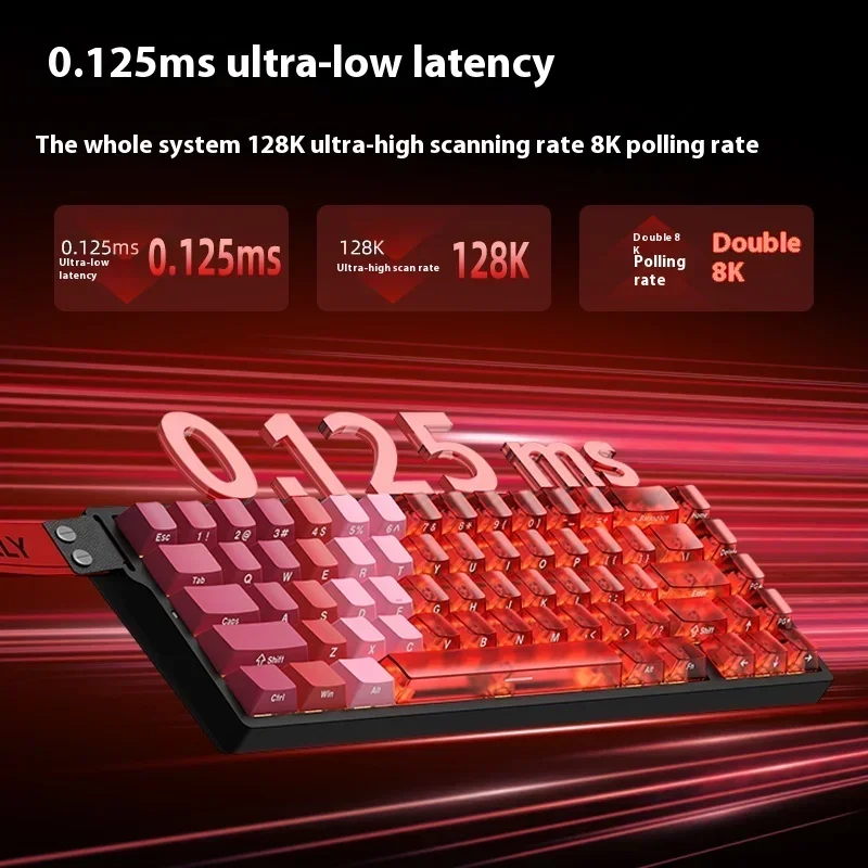 Фото XINMENG Beat68 клавиатура с магнитной осью, проводная/беспроводная, двойная 8K RGB, механическая игровая клавиатура с горячей заменой, индивидуальный аксессуар №5