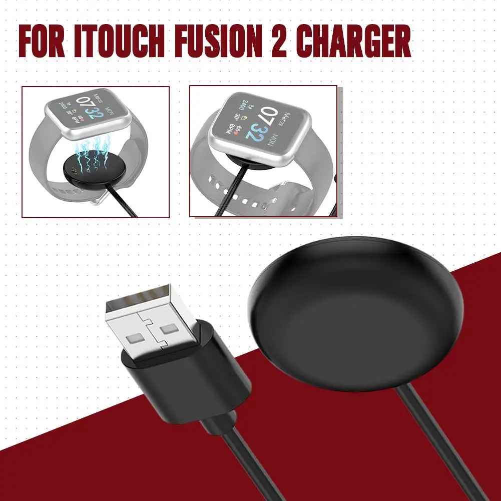 Фото Для ITouch Fusion 2 USB-кабель для зарядного устройства, сменная зарядная база для умных часов, магнитный шнур, аксессуары 100 см №5