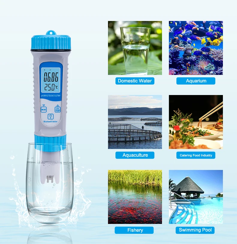 Фото Lepmerk Новый PH/TDS/EC/ORP/солености/S 7 в 1 G/температурный измеритель качества воды, тестер для питьевой воды, аквариумов, PH метр №2