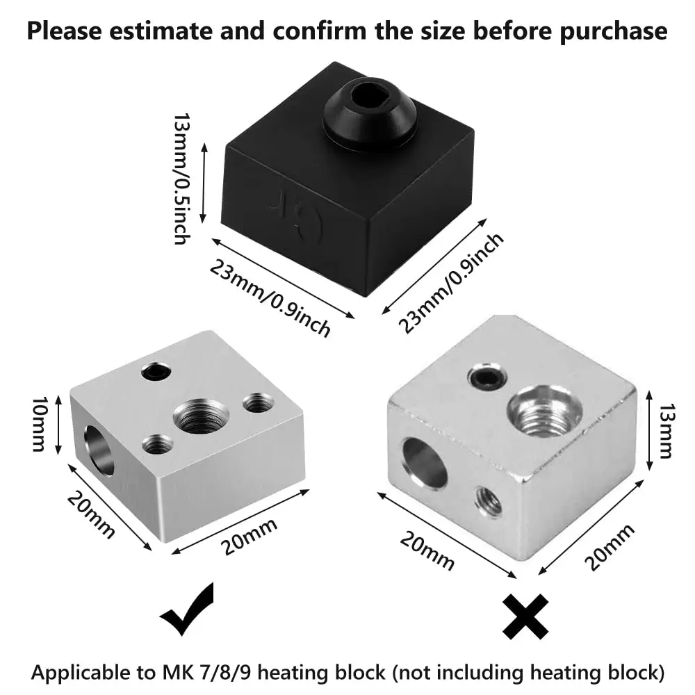 Фото 5 шт., силиконовые насадки для 3D-принтера Creality Ender 3/3 Pro/3 V2 Ender 5/5 Plus/ 5 Pro CR 10 №2